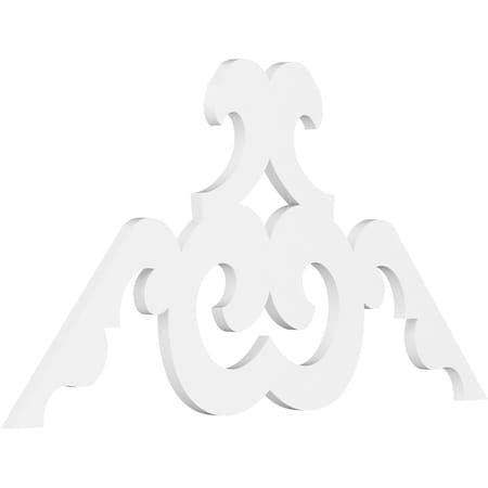 Ekena Millwork Pitch Benson Architectural Grade PVC Gable Pediment, 48"W x 28"H x 1"P (14/12) GPP048X028X100BEN